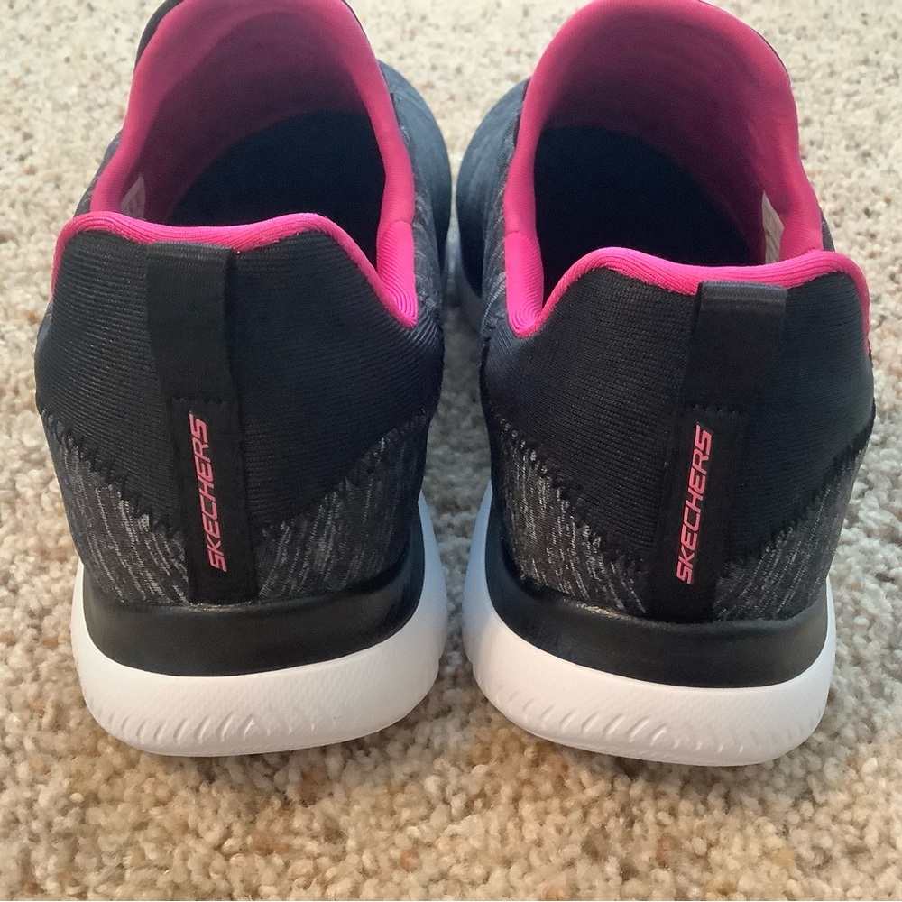Skechers Summits Quick Getaway Memory Foam Pink and Black Sneakers Size 7 Wide - Picture 7 of 10
